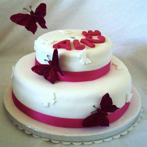 Butterfly Christening Cake