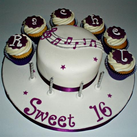 Musical Sweet 16 Cake Set