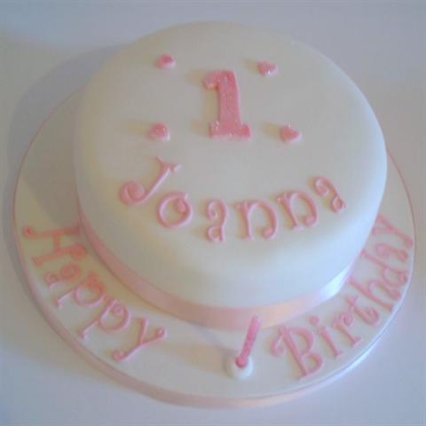 Glittery 1st Birthday Cake