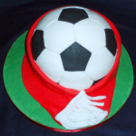 Football and Scarf Cake