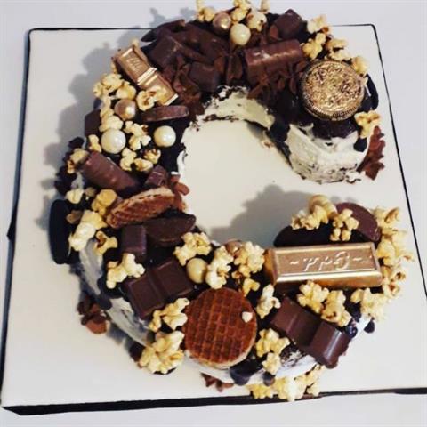 Chocolate Overload Monogram Cake