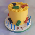 Buttercream LEGO cake