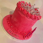 Hot Pink Princess Tiara Cake