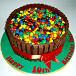 Kit Kat and M&Ms cake