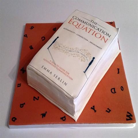 Book launch cake